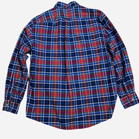 IZOD Heritage Tartan Red/Blue/Green/White Plaid Long Sleeve Button Down Men’s XL - Picture 2 of 12